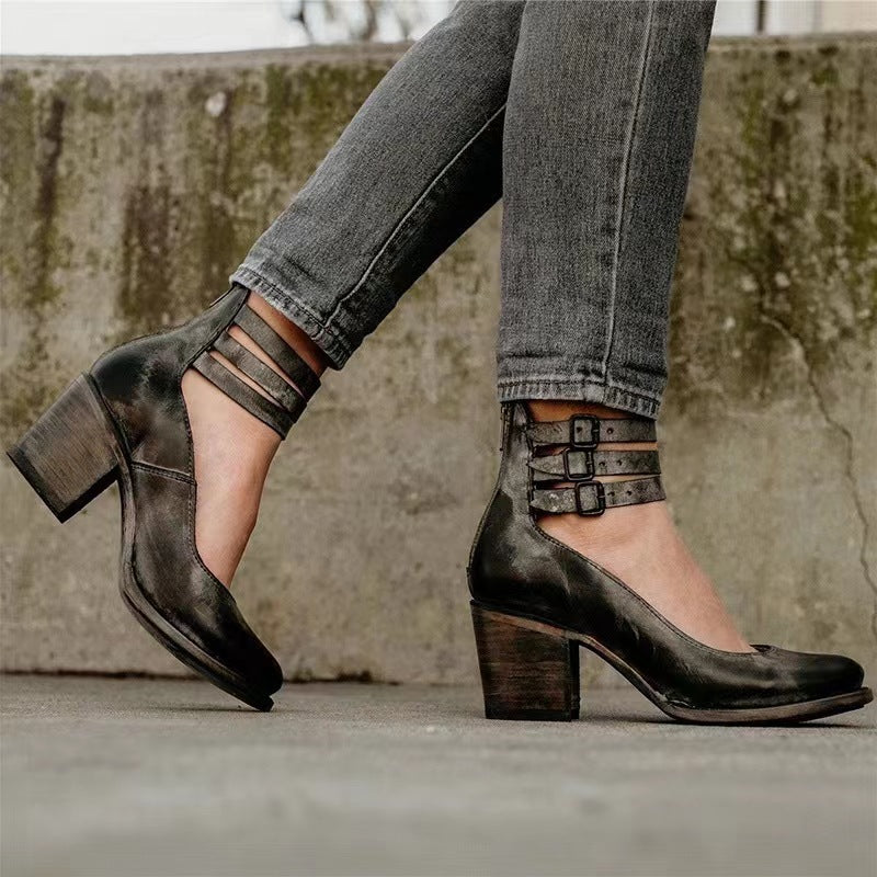 Alianna™ | Women's Medieval Shoes with High Thick Heels