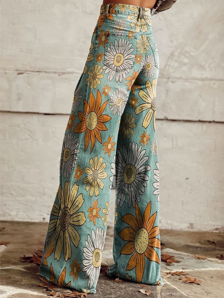 Nikki™ | Vintage Wide-Leg Floral Pants