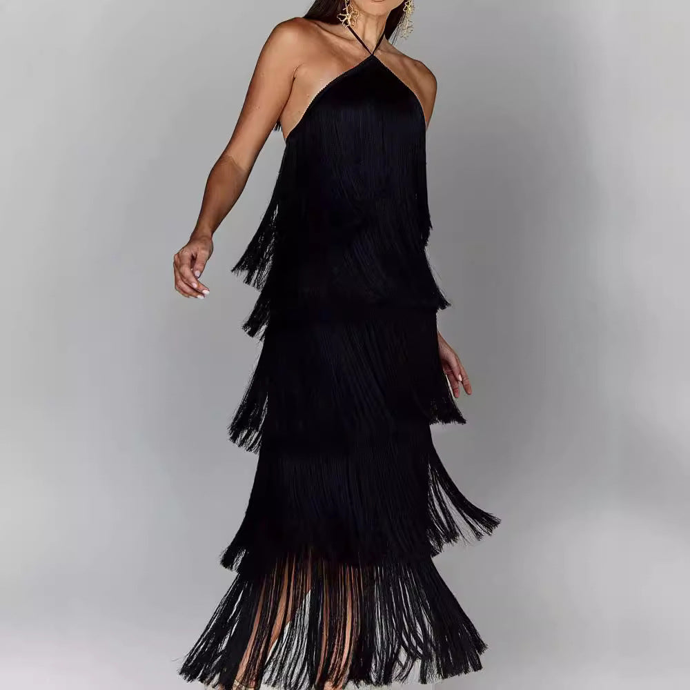 Vivian™ | Stylish Tassel Dress for a Trendy Look