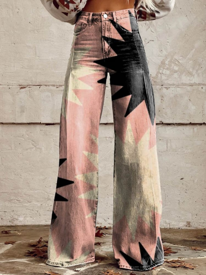 Ava™ | Geometric Wide-Leg Pants