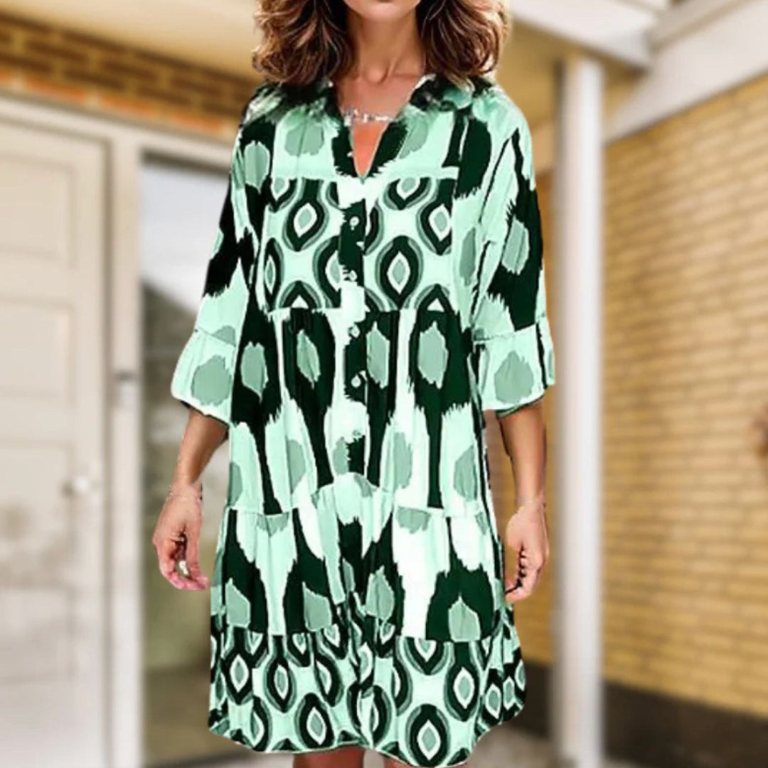 Andrea™ | Elegant Dress with Beautiful and Vibrant Prints