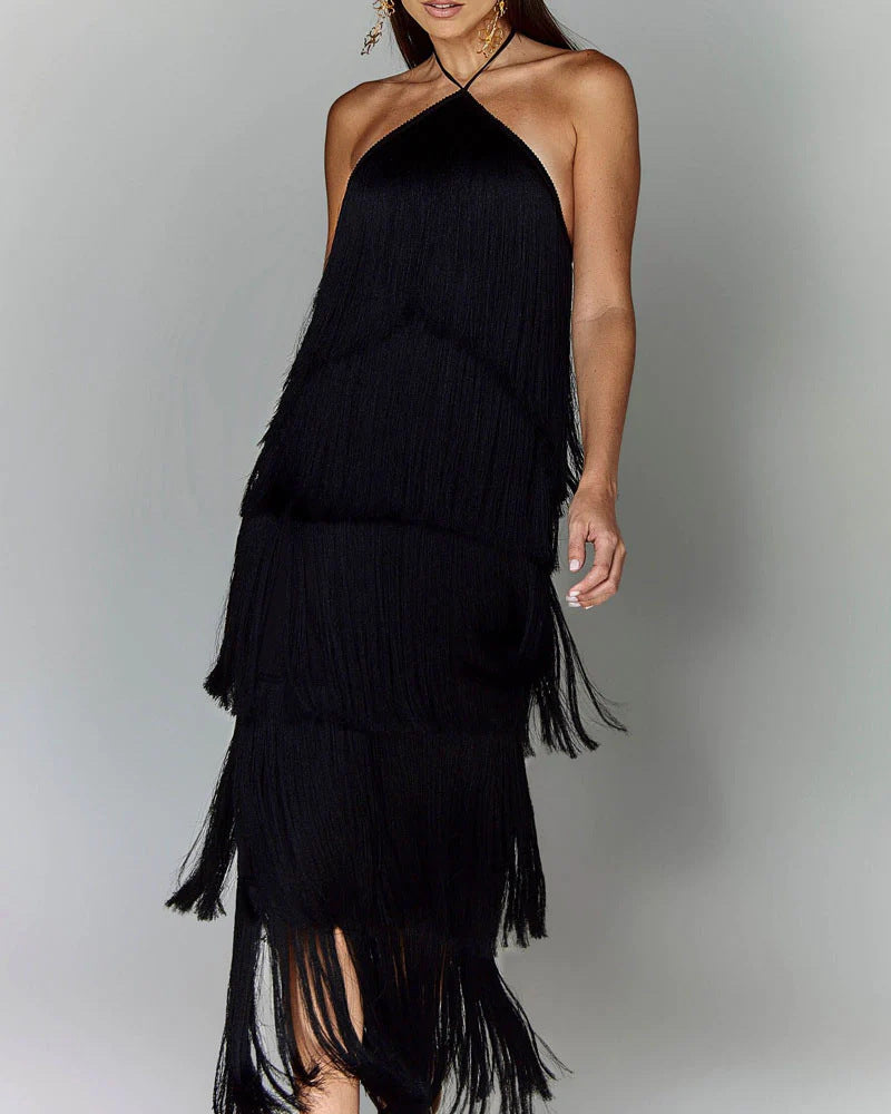 Vivian™ | Stylish Tassel Dress for a Trendy Look