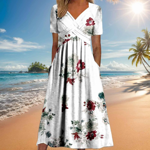 Raelynn™ | Chic Crossover Maxi Dress for a Timeless Look