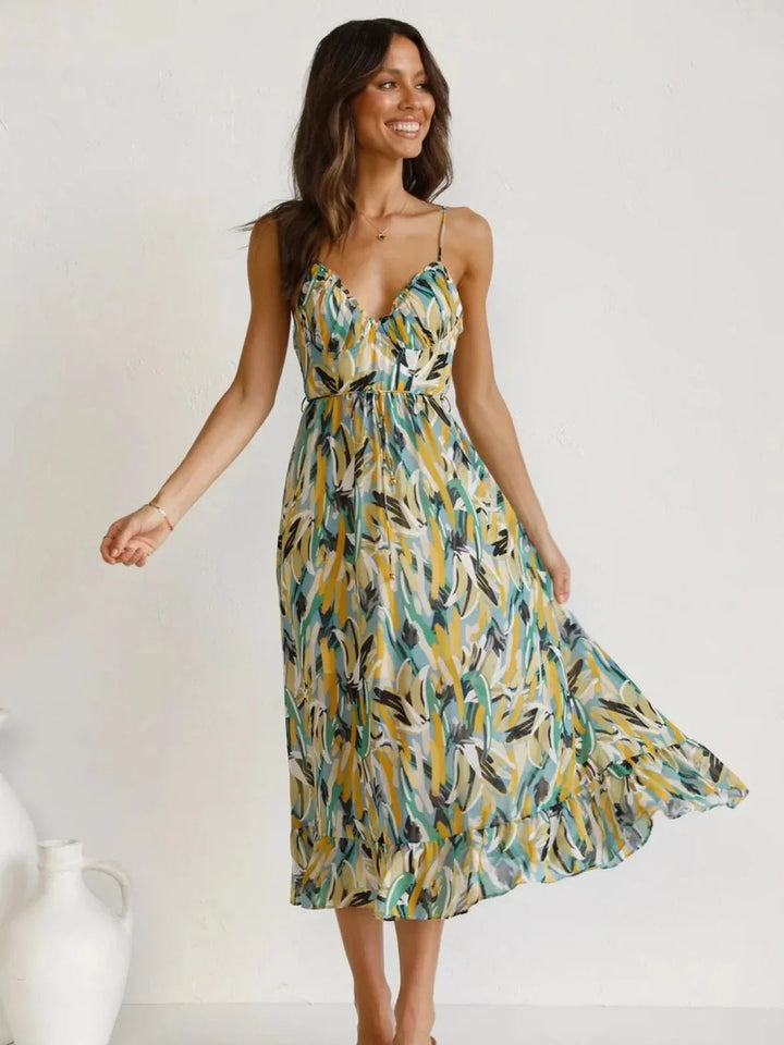 Julia™ | Stylish Colorful Midi Dress for a Lively Look