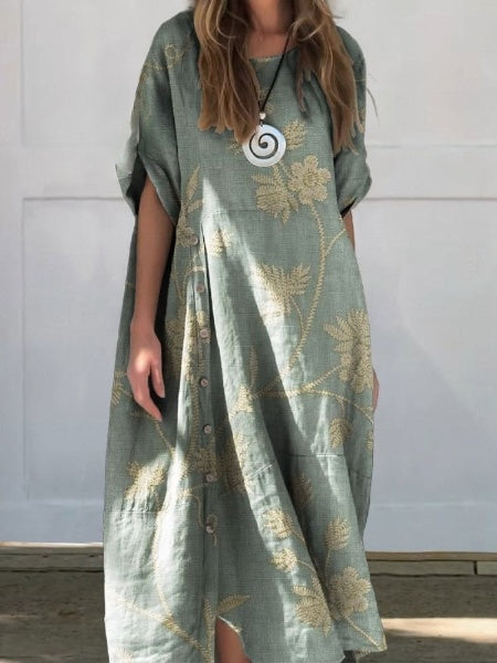 Luxe Linen-Cotton Dress for Women