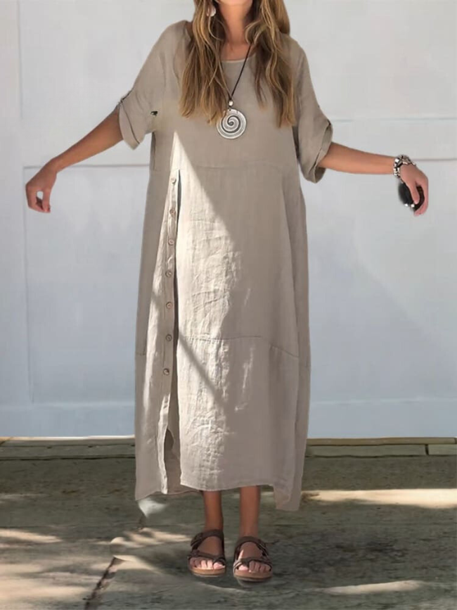 Merly™ | Effortlessly Chic Women's Linen Cotton Dress