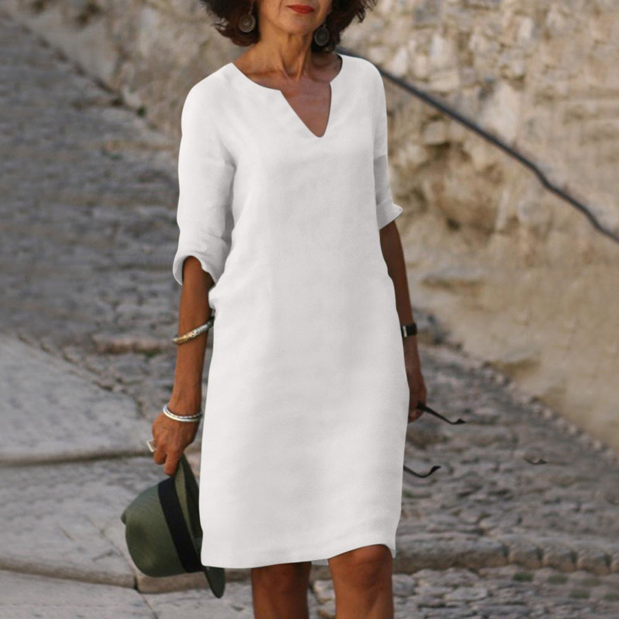 Sophie™ | Minimalist V-Neck Dress