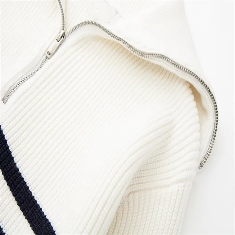 Penelope™ | Women's Striped Zip Up Sweater