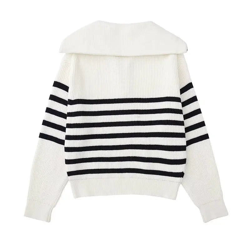 Penelope™ | Women's Striped Zip Up Sweater