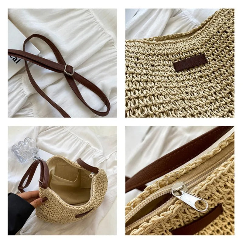 Alina™ | Straw Shoulder Bag