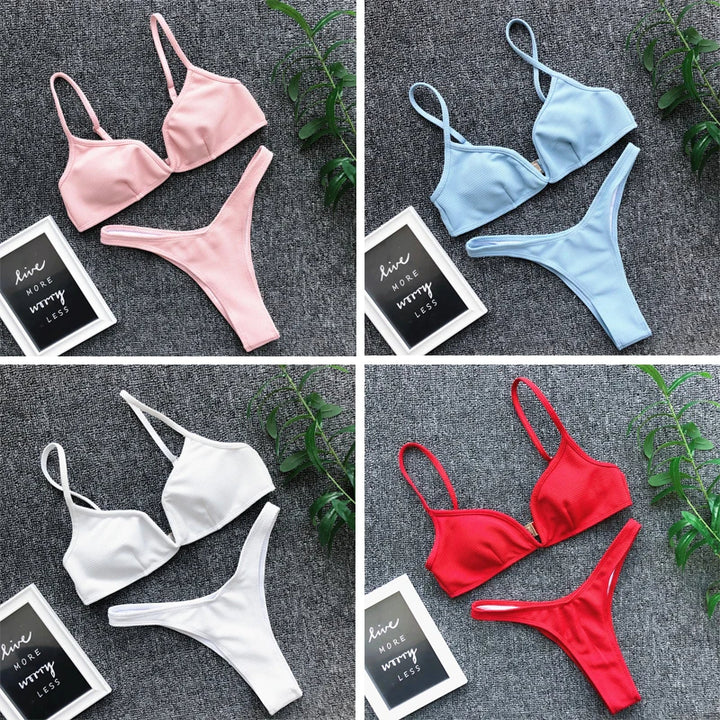 Aitana™ | Women's V-neck High Cut Bikini Set