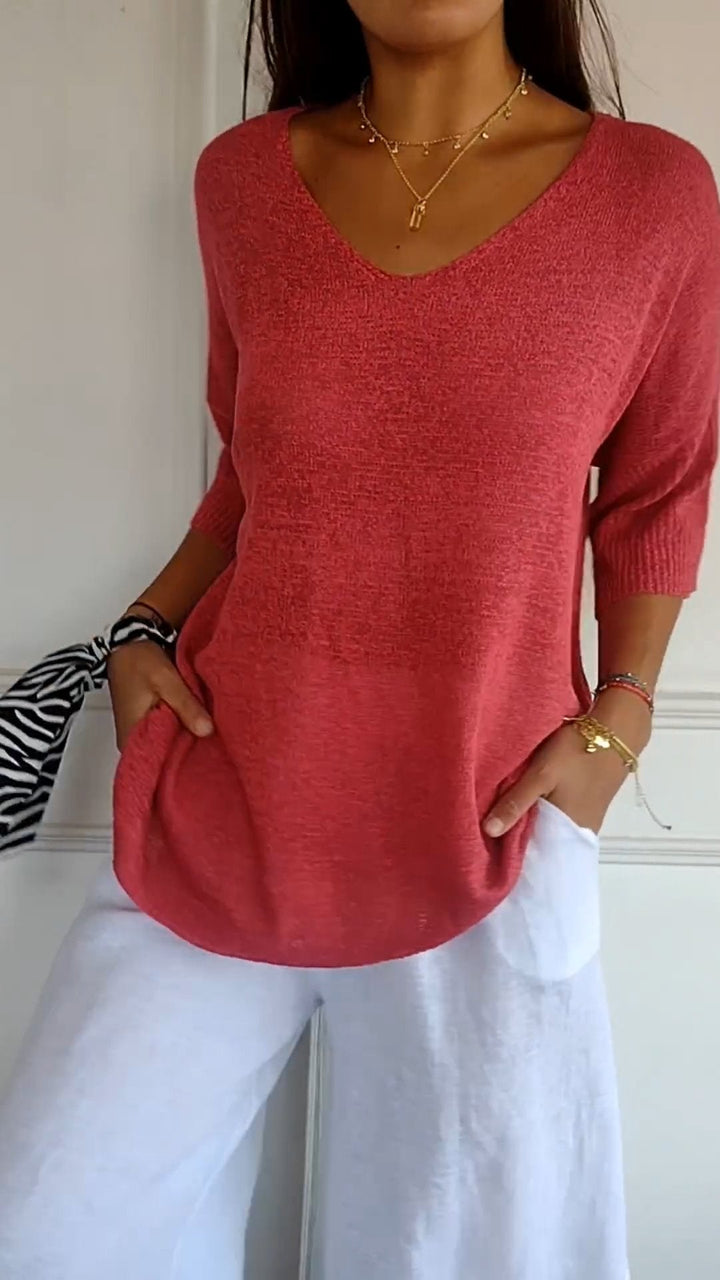 Gabriella™ | Solid Color Knitted Top