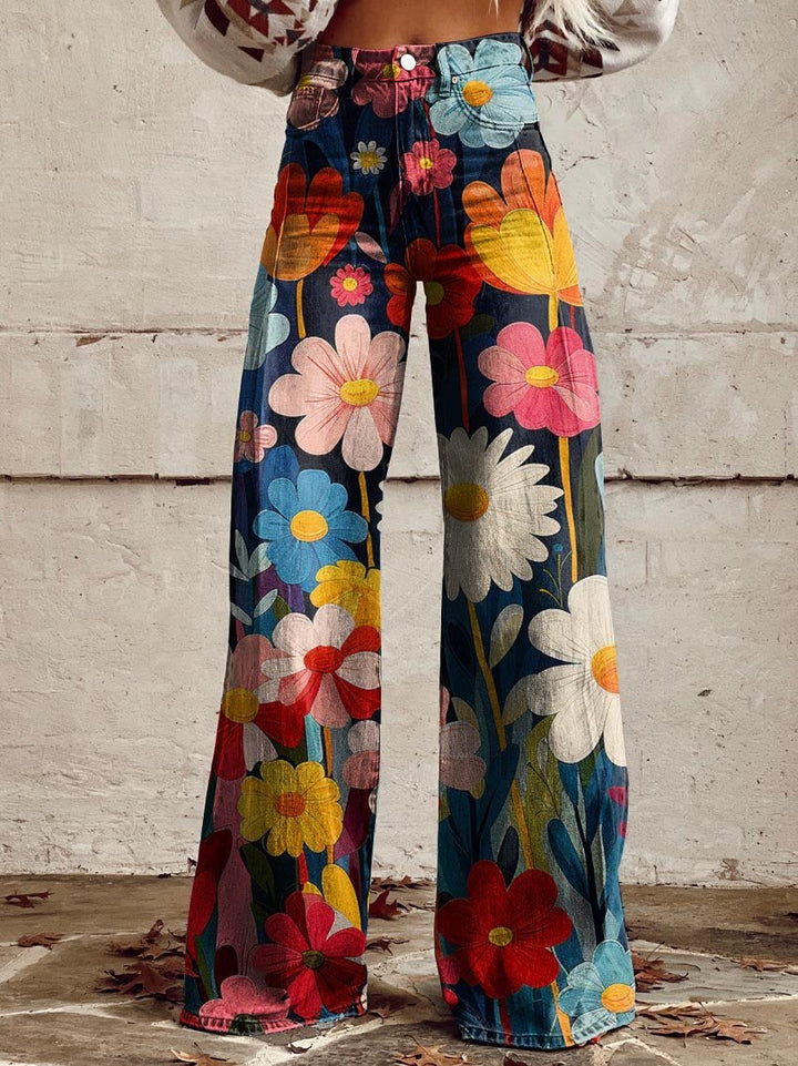 Abegail™ | Wide-Leg Floral Pants